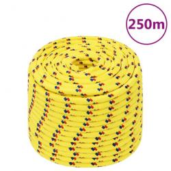 Corde de bateau Jaune 12 mm 250 m Polypropylène