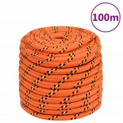 Corde de bateau Orange 16 mm 100 m Polypropylène