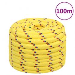 Corde de bateau Jaune 20 mm 100 m Polypropylène