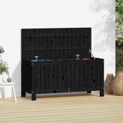 Boîte de rangement de jardin Noir 108x42,5x54cm Bois massif pin