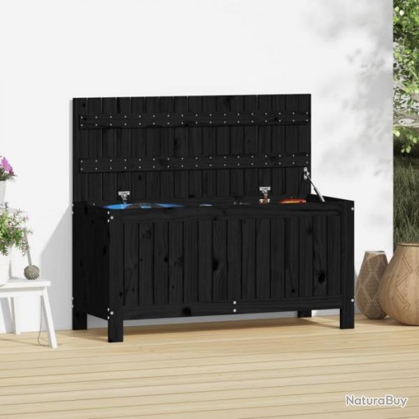 Bote de rangement de jardin Noir 108x42,5x54cm Bois massif pin