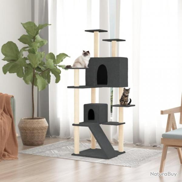 Arbre  chat avec griffoirs en sisal Gris fonc 153 cm