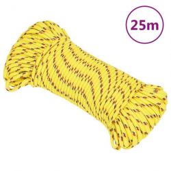 Corde de bateau Jaune 5 mm 25 m Polypropylène