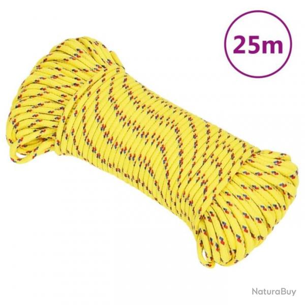 Corde de bateau Jaune 5 mm 25 m Polypropylne