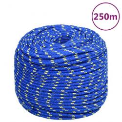 Corde de bateau Bleu 6 mm 250 m Polypropylène