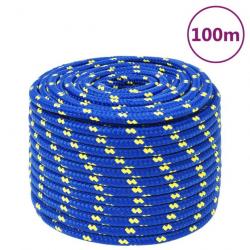 Corde de bateau Bleu 12 mm 100 m Polypropylène