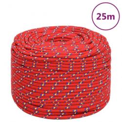 Corde de bateau Rouge 10 mm 25 m Polypropylène