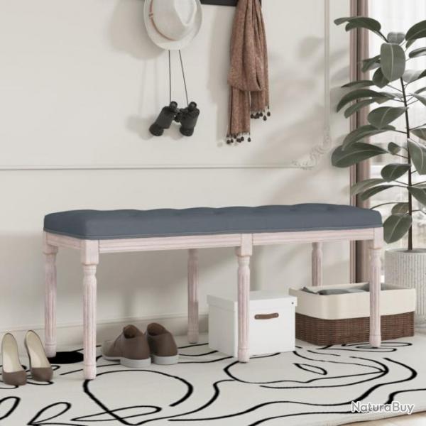 Banc Gris fonc 110x40x49 cm Velours