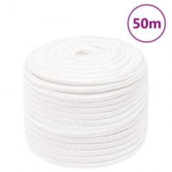 Corde de bateau Blanc complet 12 mm 50 m Polypropylène