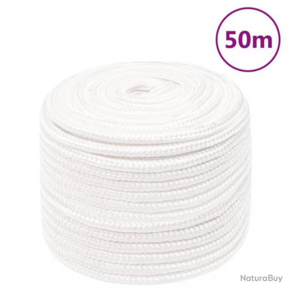 Corde de bateau Blanc complet 12 mm 50 m Polypropylne