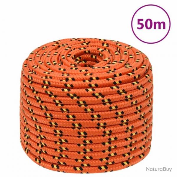 Corde de bateau Orange 12 mm 50 m Polypropylne