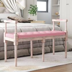 Banc Rose 110x40x70 cm Velours