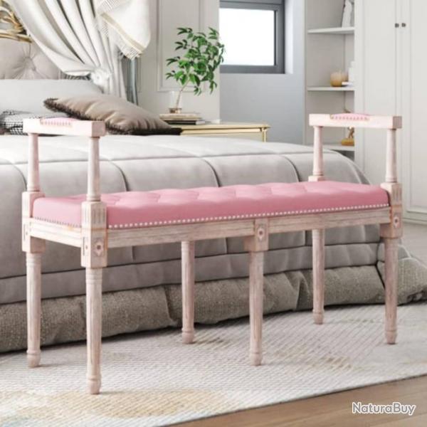 Banc Rose 110x40x70 cm Velours