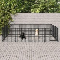 Chenil d'extérieur pour chiens Acier 11,58 m²