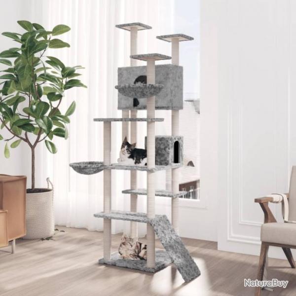 Arbre  chat avec griffoirs en sisal Gris clair 191 cm