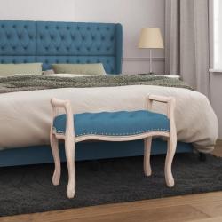 Banc Bleu 80x45x60 cm Velours