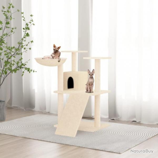 Arbre  chat avec griffoirs en sisal Crme 83 cm