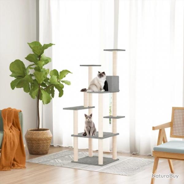 Arbre  chat avec griffoirs en sisal Gris clair 153 cm