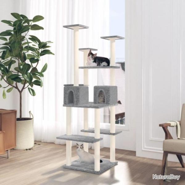 Arbre  chat avec griffoirs en sisal Gris clair 167 cm