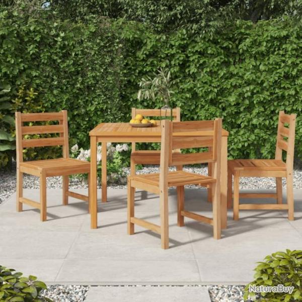 Chaises de jardin 4 pcs Bois de teck solide