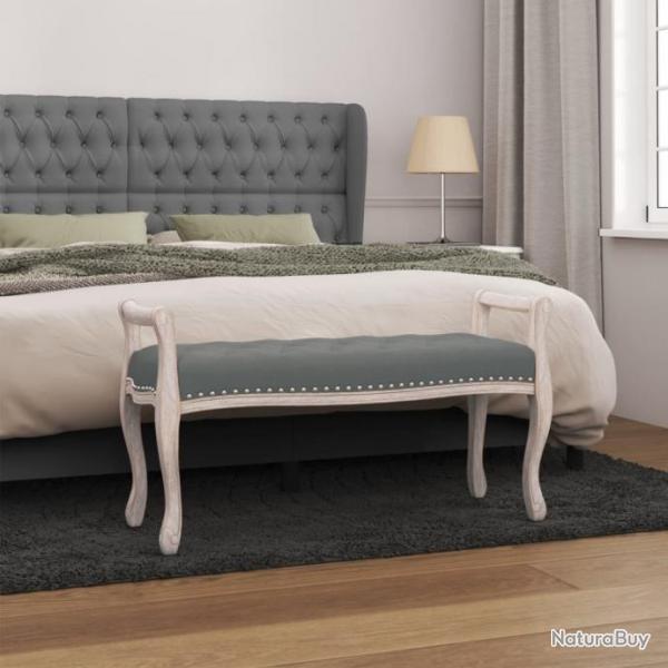 Banc Gris fonc 110x45x60 cm Tissu