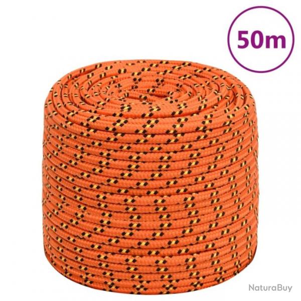 Corde de bateau Orange 10 mm 50 m Polypropylne