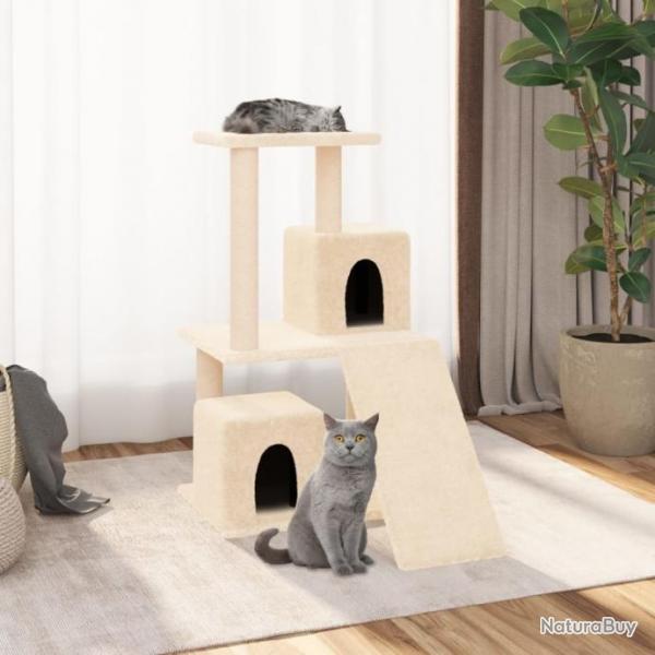 Arbre  chat avec griffoirs en sisal Crme 82 cm