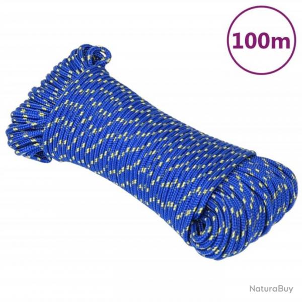 Corde de bateau Bleu 4 mm 100 m Polypropylne