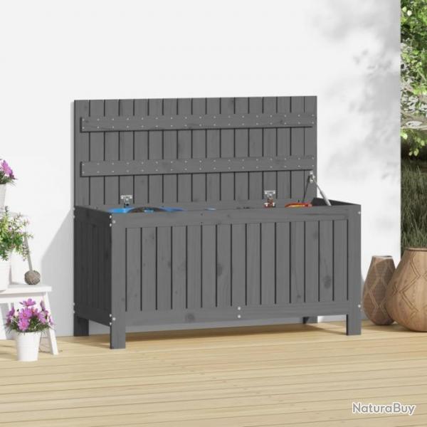 Bote de rangement de jardin Gris 108x42,5x54 cm Bois de pin