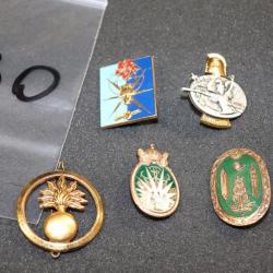 Lot de 5 insignes militaires - Insigne militaire du 13ème régiment de dragons parachutistes