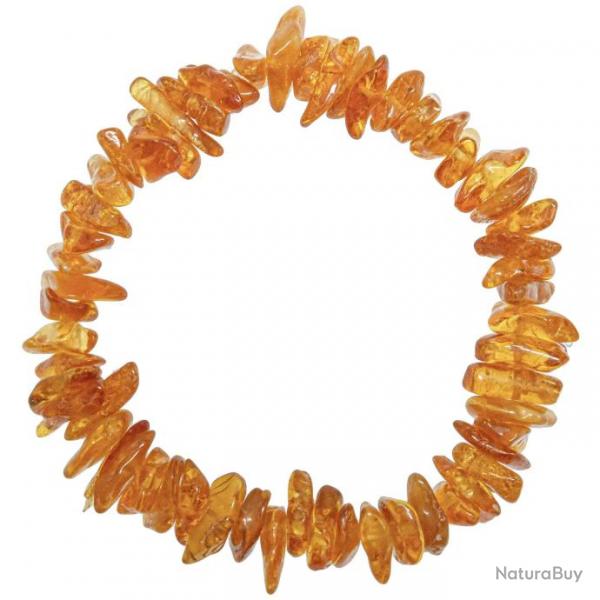 Bracelet en ambre cognac - Perles baroques