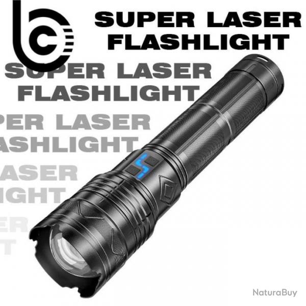 Lampe Poche Torche Extra Puissante Longue Porte  Lumire LED Rechargeable USB Rapide Haute Qualit