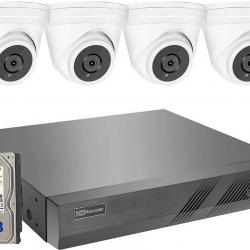 Kit vidéosurveillance 4K POE - 8CH NVR 4 caméras IP HD 2To - Etanche IP66 - Vision nocturne