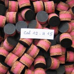 52  Bourres  liège  feutre  rose  liège  1ère  qualité  cal  12  hauteur  15 mm