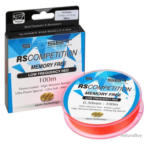 Nylon Memory Free Rs Competition Low Frequency Red 0,60Mm 100M 25/100-4,6KG
