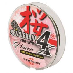 Tresse Sakura Sensibraid 4 Green 150 M 14/100-10KG