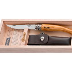 Couteau De Table Opinel Effil? Inox N?10 Olivier - Etui - OP001090