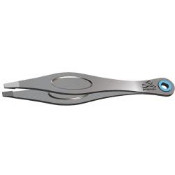 Pince à épiler sablée 100 mm bords droit