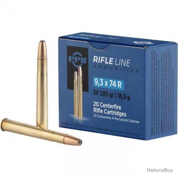 1 BOITE DE 20 BALLES PARTIZAN PPU SP CAL 9.3X74R 18.5G  285GR