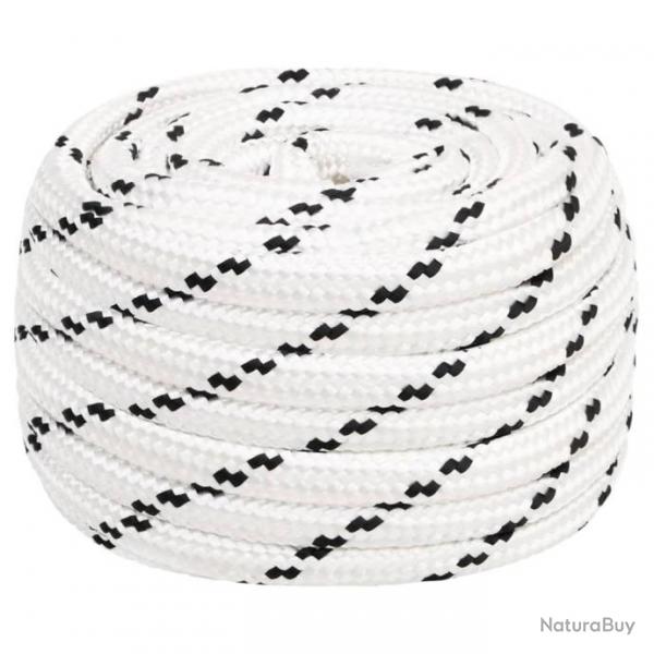 Corde de bateau tress Blanc 18 mmx25 m Polyester