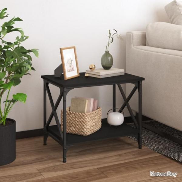 Table d'appoint Noir 55x38x45 cm Bois d'ingnierie