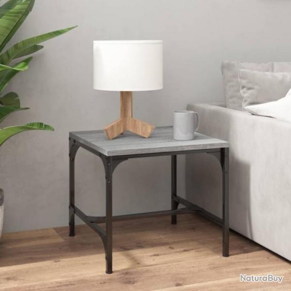 Table d'appoint Sonoma gris 40x40x35 cm Bois d'ingnierie