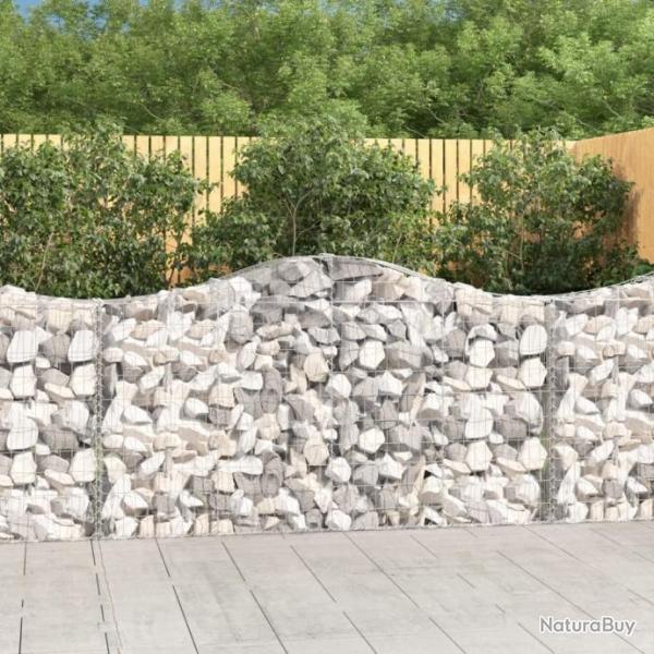 Paniers  gabions arqus 4 pcs 200x30x100/120 cm Fer galvanis