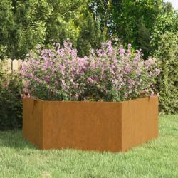 Jardinière Gris 120x120x45 cm Acier corten