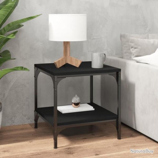 Table d'appoint Noir 40x40x40 cm Bois d'ingnierie