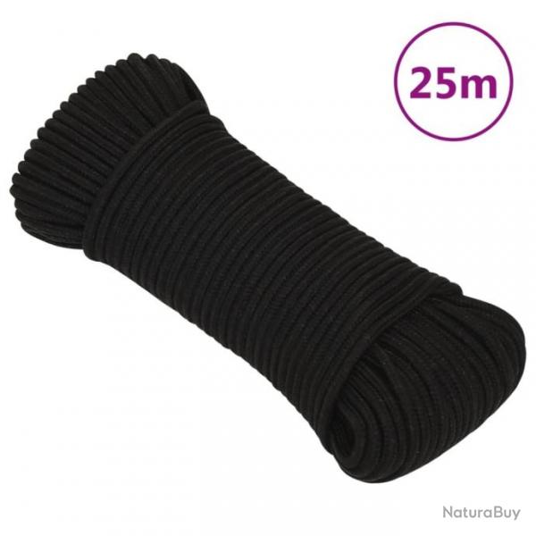 Corde de travail Noir 4 mm 25 m Polyester