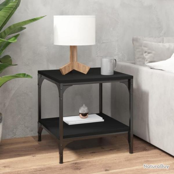 Table basse Noir 50x50x40 cm Bois d'ingnierie