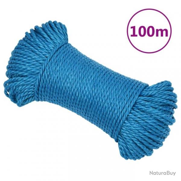 Corde de travail Bleu 6 mm 100 m Polypropylne