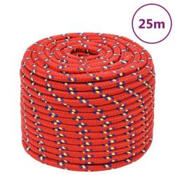 Corde de bateau Rouge 12 mm 25 m Polypropylène