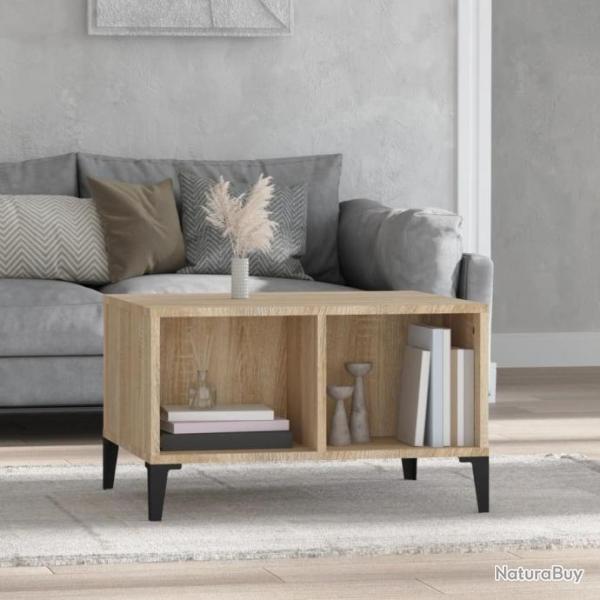 Table basse Chne sonoma 60x50x36,5 cm Bois d'ingnierie